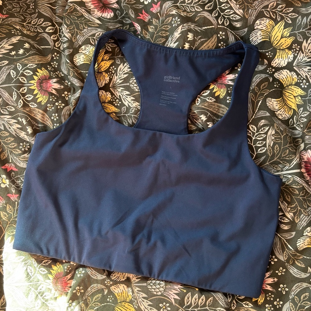 Girlfriend Collective Deep Blue Sports Bra